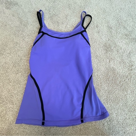 LULULEMON purple black trim ignite tank top Sz 6 - Picture 6 of 10